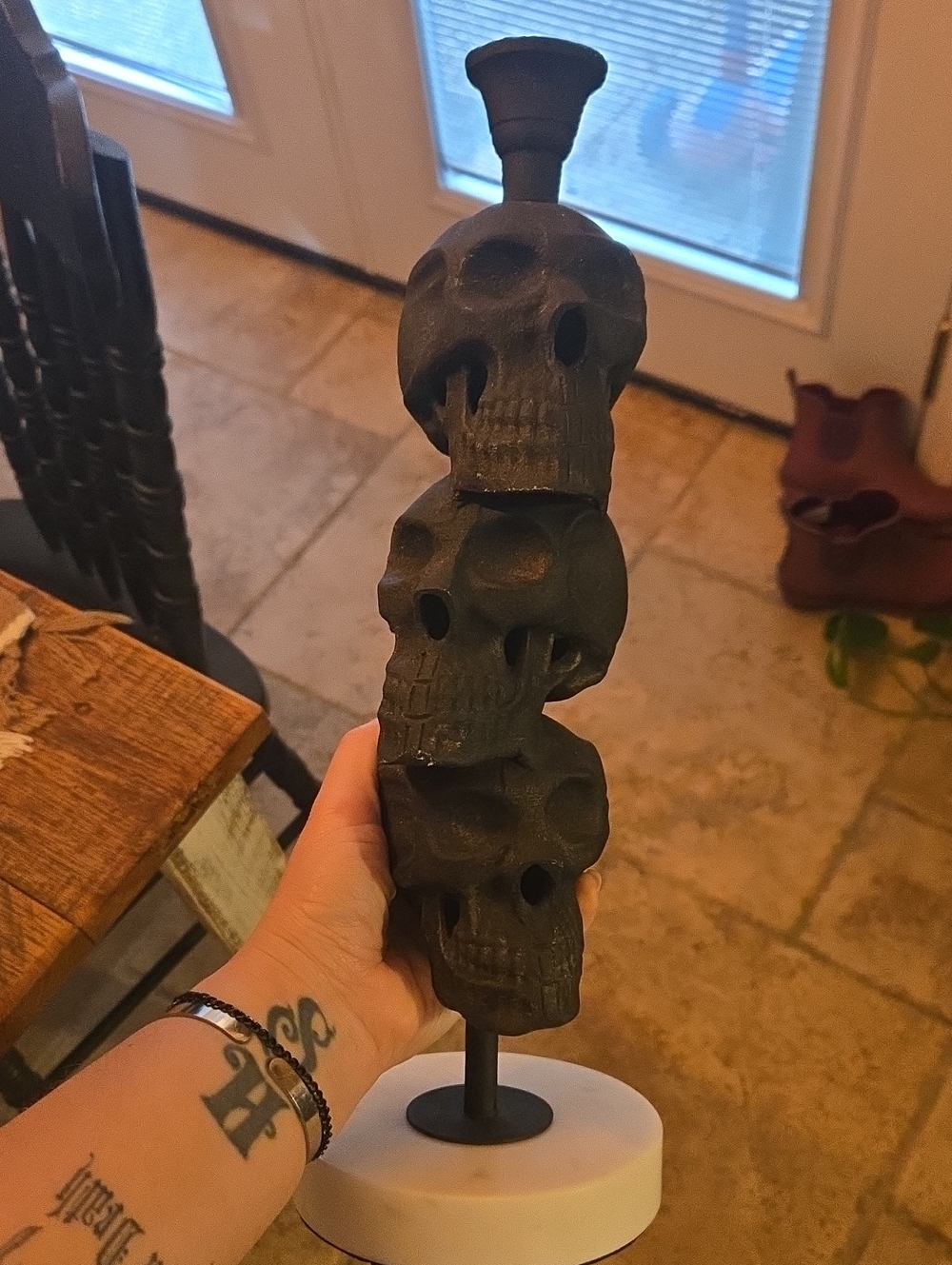 Skeleton Candle Holder